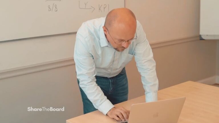 Person in front of the laptop