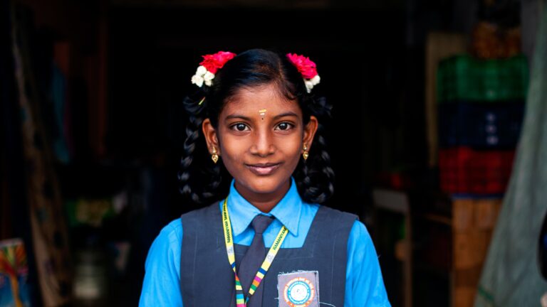 Stock photo of a schoolgirl