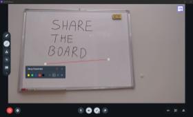 Screenshot of share the board app used on whiteboard